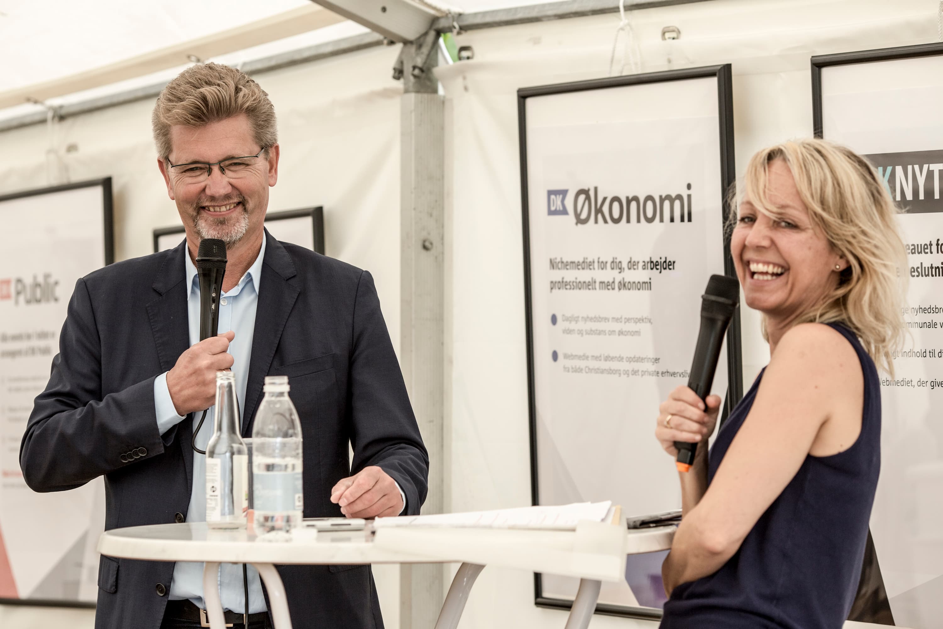 Frank Jensen bragte smil på alles læber med anekdoter om kindkys med Ole Henriksen og læreren, som ikke mente, Frank  havde opfundet den dybe tallerken. Foto: Martin Thaulow / Polfoto