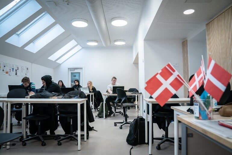 På Amager Fælled Skole kom 9. klasse retur i skole i marts. (Arkivfoto.)