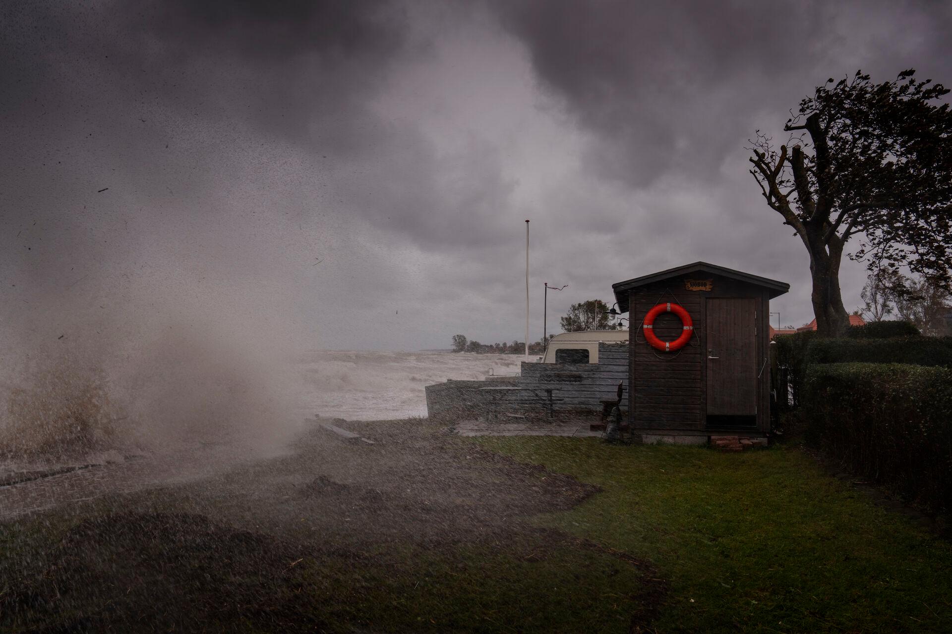 Et af de steder, der blev ramt af det voldsomme vejr, var Strøby, der er en del af Stevns Kommune på Sydsjælland. 