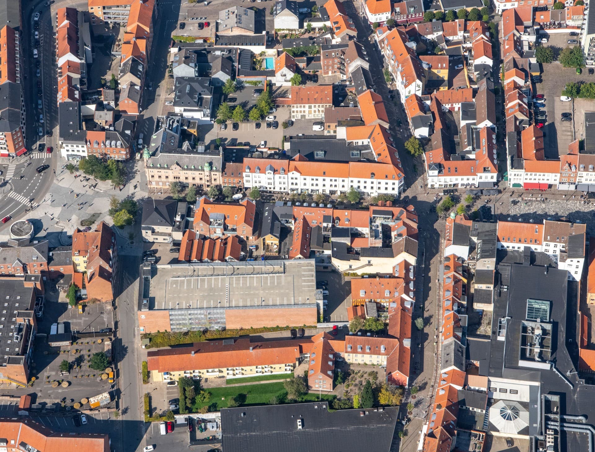 Horsens midtby set fra oven - at fastholde centrum som samlingspunkt er blandt andet stadsarkitektens opgave i den praktiske udførelse.